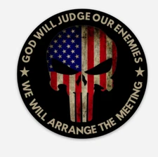 Punisher sticker decal AR AK USA vinyl