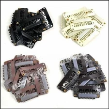 Hair Piece Snap Clips Extensions Wig Weft Micro Rings Clips Stainless Steel Clip