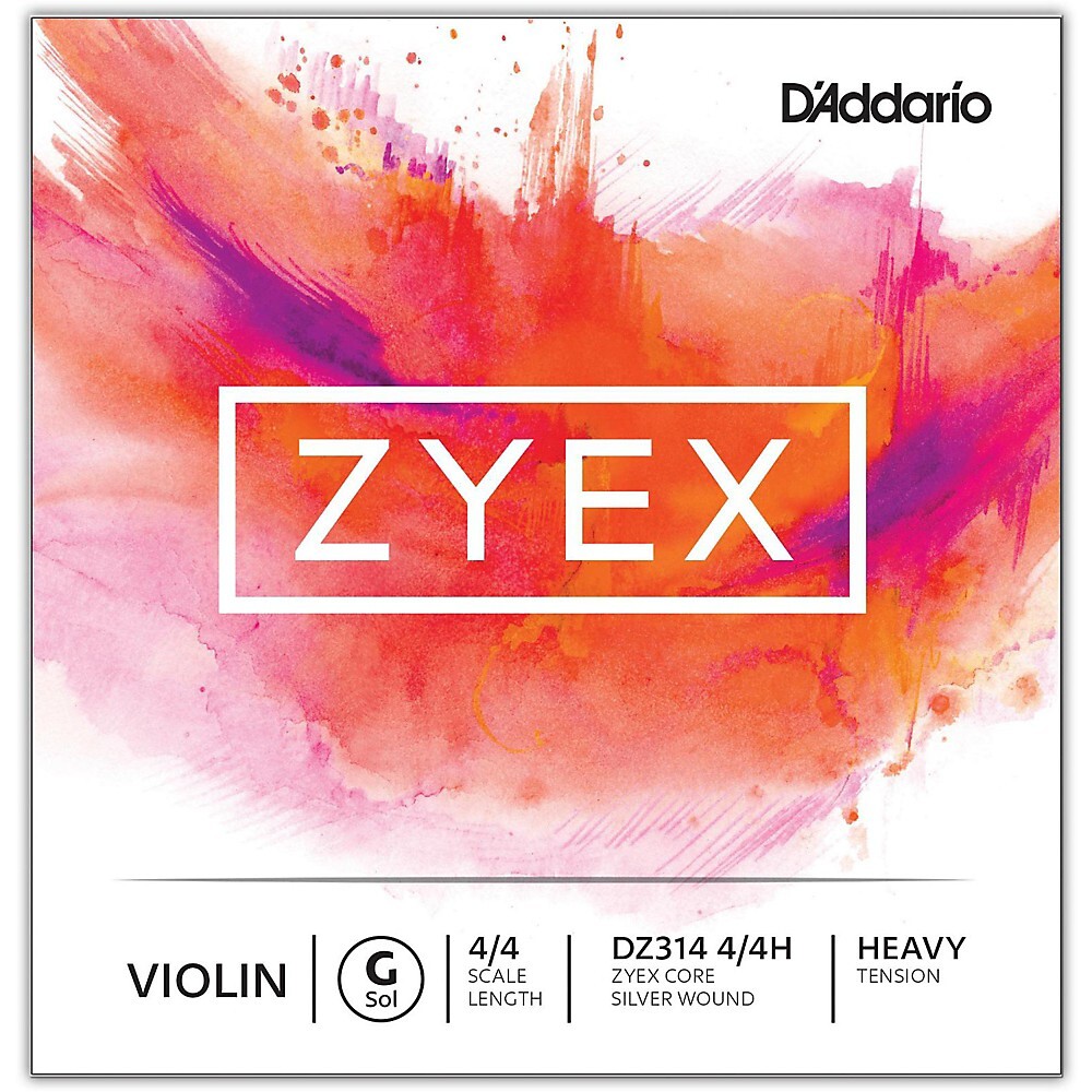 G-струны для скрипки серии DAddario Zyex, размер 4/4, тяжелые