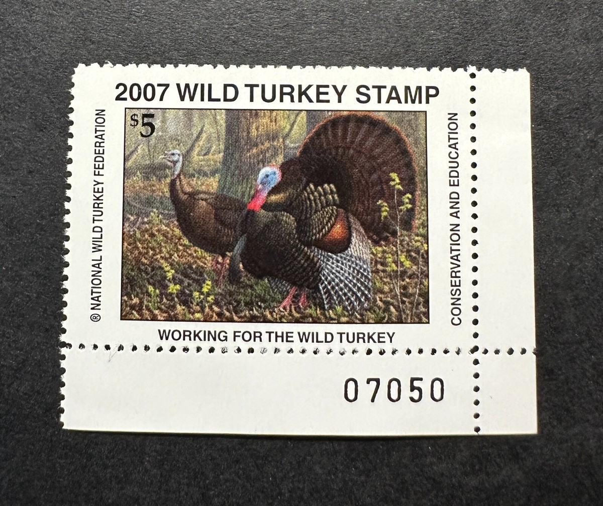 WTDstamps - 2007 NWTF-32 PL# National Wild Turkey Federation Stamp