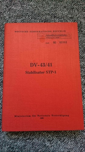 NVA VORSCHRIFT DV 43/41 STABILISATOR STP-1 VOM KAMPFPANZER T54A
