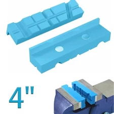 2x 4" Universal Bench Vise Soft Jaw Cover Magnetic Retention Reversible Pads NEW