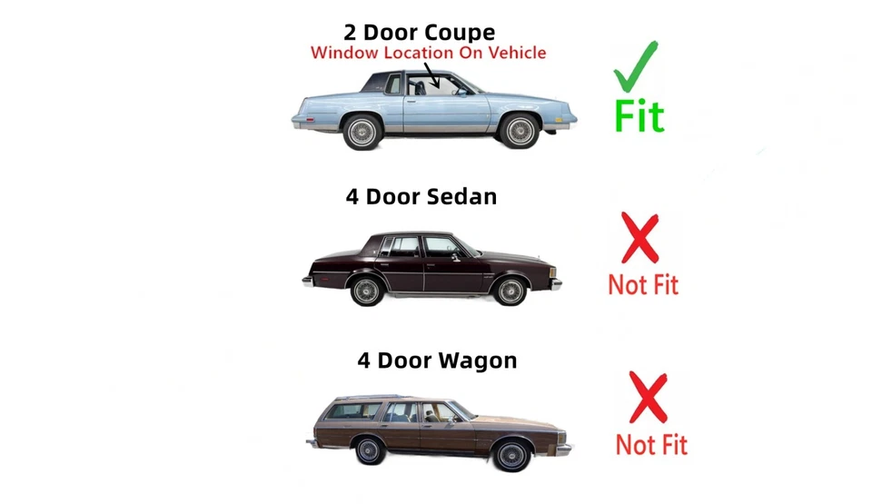 Fit Regal Monte Carlo Grand Prix Cutlass Coupe Passenger Right Door Window Glass Foto 3 de 4