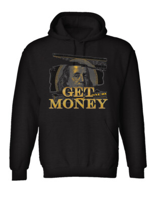 Get Money Black Hoodie  Sneaker Hoodie Dead President Hip Hop Street Wear 