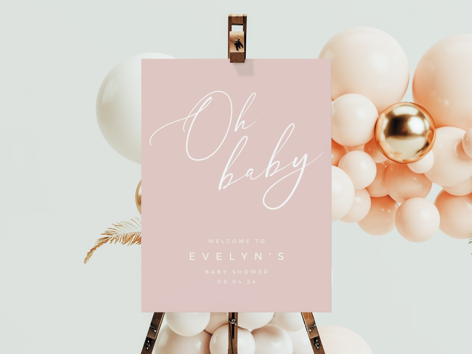 Personalised Baby Shower Welcome Foamboard Poster Sign