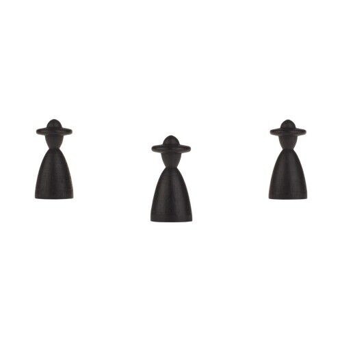 Cono a collo - elegante con cappello - 13x26mm - nero - Foto 1 di 4
