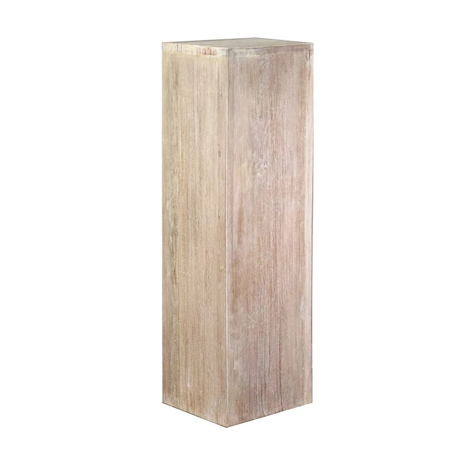 Säule Holzsäule Dekosäule Podest Ständer Sockel Blumenständer Holz Weiß 85 cm - Bild 2 von 4