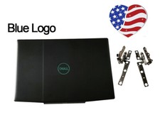 0747KP -Dell G3 15-3590 15-3500 Hinges LCD Back Cover Rear Lid Black Blue Logo