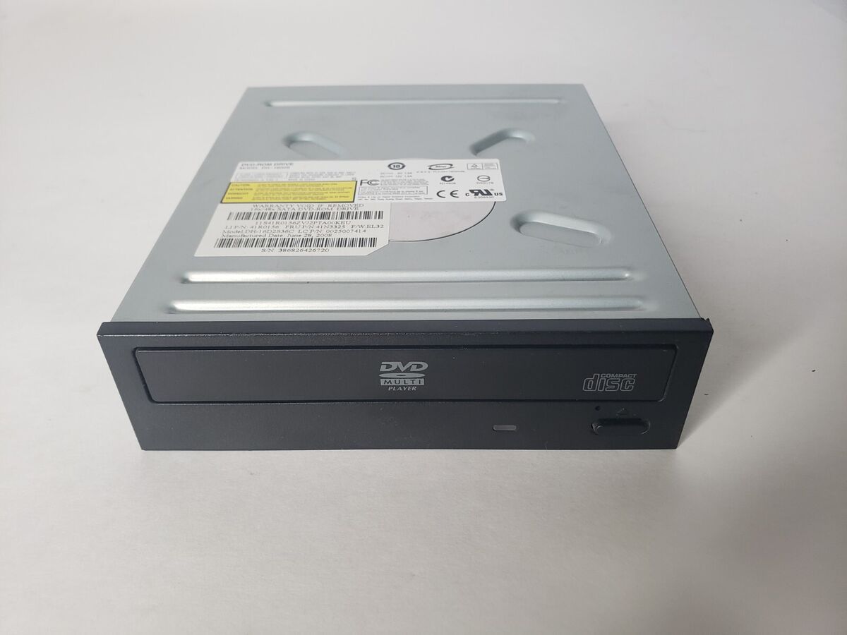 HP DVD-ROM CD Drive DH-16D2S SATA Internal Drive Hewlett Packard Black