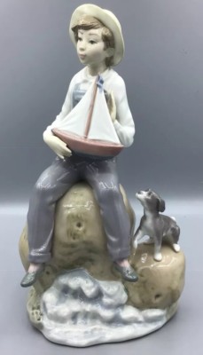 Lladro Figurine Sea Fever Boy With Boat And Dog #5166 A/F | eBay UK