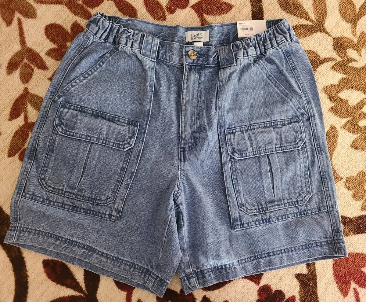 Croft and barrow mens denim shorts clearance