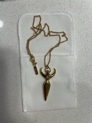 CHLOÉ Exquisite Feminities Angel Polished Gold Necklace NIB CHLOE