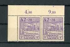 SBZ Nr.89A II + F2 ** ECKRANDPAAR 42Pfg. PLATTENFEHLER ME 40,-++ (129069)