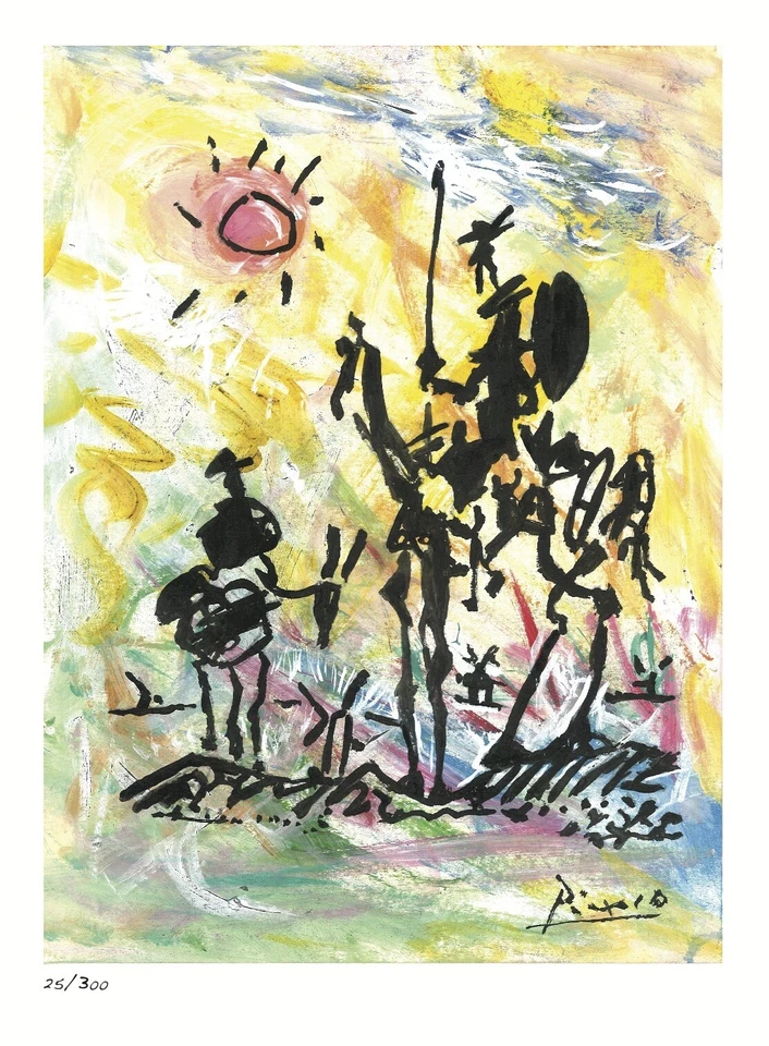 2 Don Quijote Picasso und Dali nummerierte limitierte Auflage Drucke (ungerahmt) - Bild 3 von 3