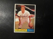 1961  TOPPS #234  TED LEPCIO  PHILLIES     VG/EX
