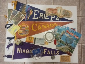 Lot Vintage Ephemera Travel Tourist Banners Souvenirs Postcards US 50s 60s 70s