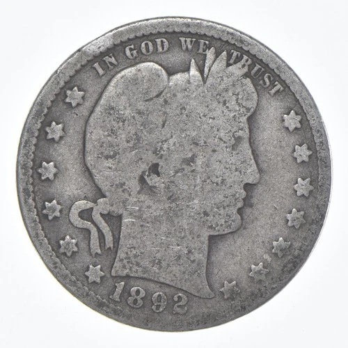 1892-O Barber Quarter Average Circ