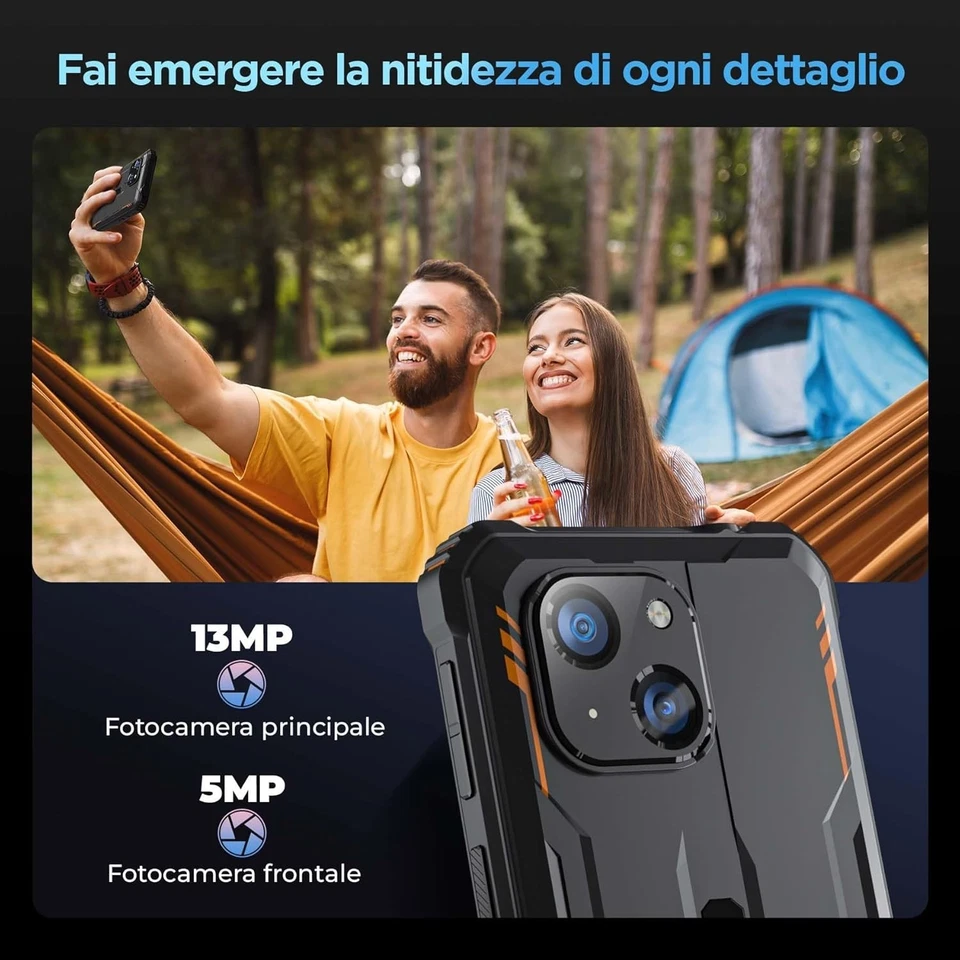 OUKITEL G2 Rugged Smartphone Android 14, 16(4+12) GB+64GB/1TB - Immagine 3 di 4