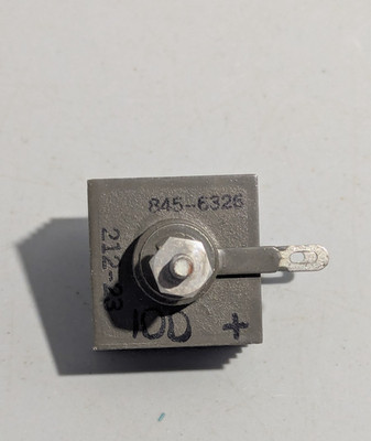 Vintage Stud Mount Power Rectifier Diode 845-6326 ~100A High Current