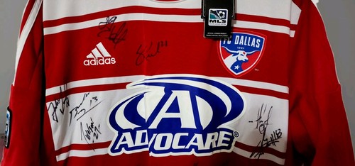 Camiseta de fútbol Adidas para hombre FC Dallas Advocare MLS auténtica con firmas XL - Imagen 2 de 12