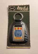 Original Vintage 1960s Saab Keyring - New Old Stock Austi Key Fob Denmark