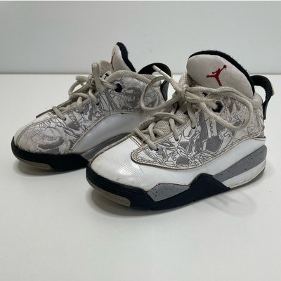 Air Jordan Dub Zero Hi-Top Lace Up Sneakers White Cement Toddler Size 8C 311072