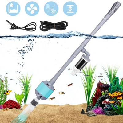 #ad hygger Fish Tank Cleaner Electric Siphon Vacuum Clean Pump Water Change $29.98