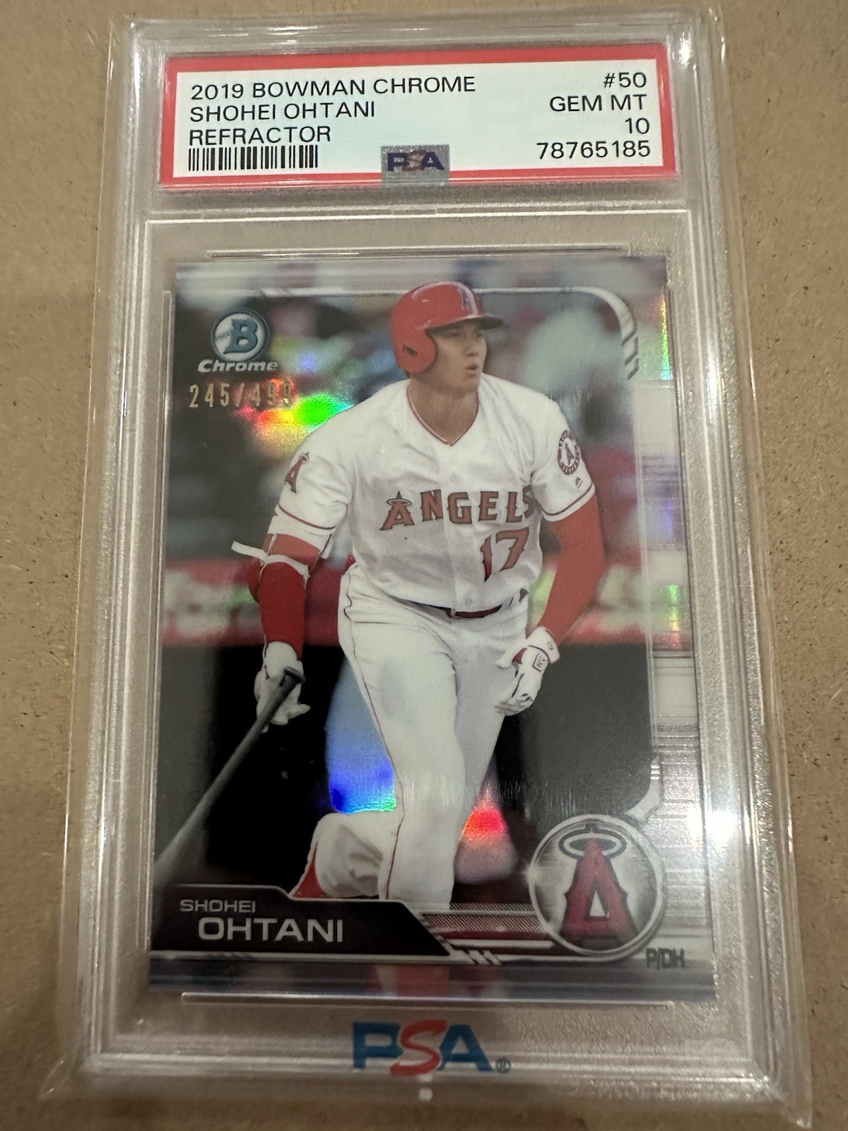 2019 Bowman Chrome Shohei Ohtani Refractor /499 PSA 10