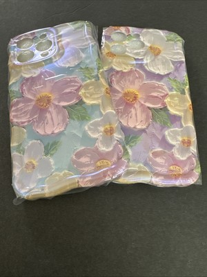 Two (2) Floral Cases: iPhone 15 PRO MAX NAME: FLOWER OILPAINT