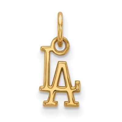10k Gold Los Angeles Dodgers Letters L-A XS Pendant