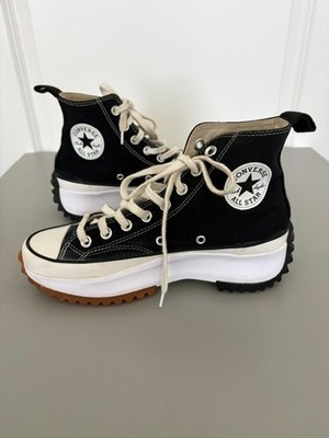 Size 7 Converse Run Star Hike High Black White Gum