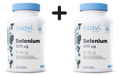 2 x Osavi Selenium, 200mcg - 120 vegan caps (91,62 EUR/kg)