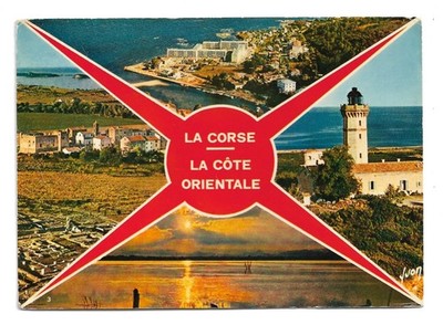 La Corse, La Cote Oriental, Frankreich Vintage Postkarte 1973