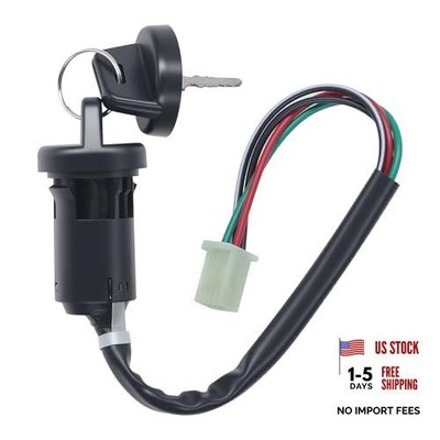 4 Wires Ignition Switch Key with Cap Fit for 50cc 70cc 90cc 110cc 125cc 150cc