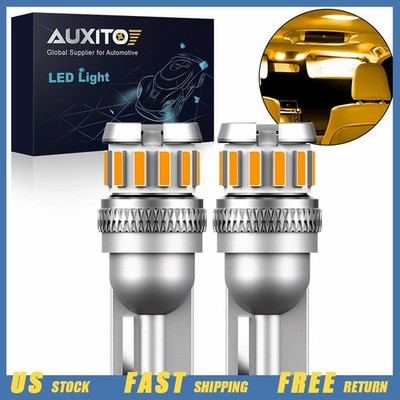 AUXITO 2X T10 912 921 194 Yellow W5W Bright Marker Side LED light Bulbs Map Lamp