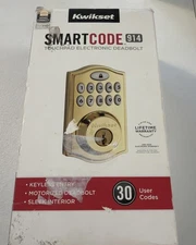 Kwikset Smart Code 914  Electronic Deadbolt 99140-023 open box satin nickel