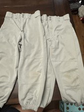 Lot of 2 Franklin Boys Gray Baseball Knicker Style Pants