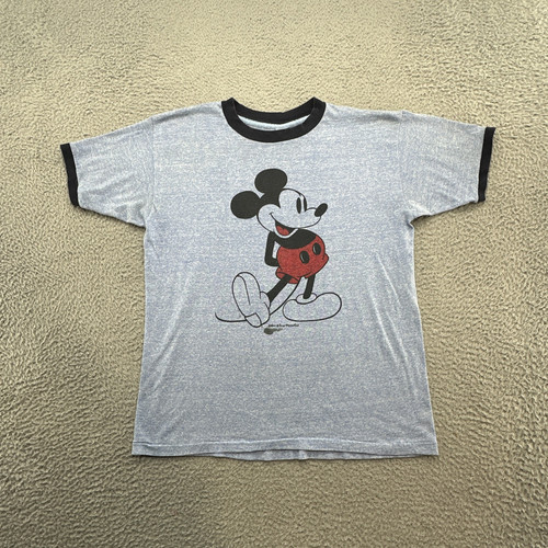 Camiseta vintage años 70 80 MICKEY MOUSE WALT DISNEY DIBUJOS ANIMADOS LINDO CLÁSICO TIMBRE XL - Imagen 1 de 13