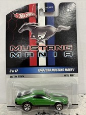 2009 Hot Wheels Mustang Mania Green 1970 Ford Mustang Mach 1 RARE
