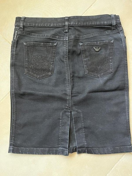 Women Armani Jeans Skirt Black Cotton S