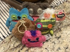 Fuggler Mini Plush Keychain Lot of 6 Multicolor Stuffed Toys Zuru W Tags