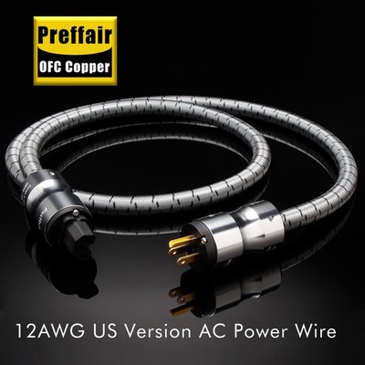   HiFi Audio Power Cable Audiophile US EU Schuko Amplifier Power Cord