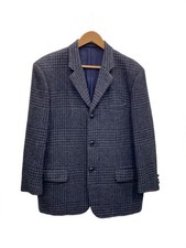 COMME des GARCONS HOMME Jacket M Wool NVY Allover Pattern HJ-08010M