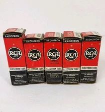 Vintage RCA Radiotron Electron Tubes Lot Of 5 Untested