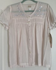 Barbizon Vintage Pajama Set Pleats Lace Trim Pink Blush Small NEW WITH TAGS