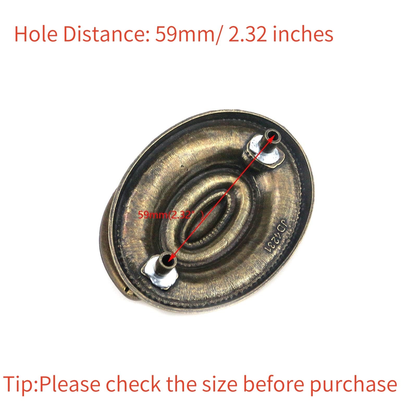 4 Pcs Furniture Dresser Pull Antique Brass Bail Drawer Pull Oval Drop Swing