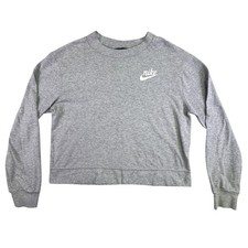 Nike Sweatshirt Women's XS Sportswear Cropped Gray Athleisure Activewear Casual