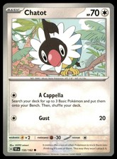 Chatot 132/162 Common Temporal Forces Pokemon NM
