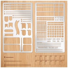 Metal Journal Stencils for Dotted Journals Supplies, 4 x 7 inches, metal