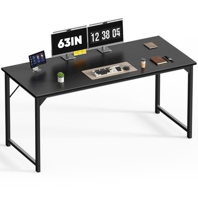OLIXIS Computer Office Desk 40/47/55/63IN Writing Table Modern Bedroom Black